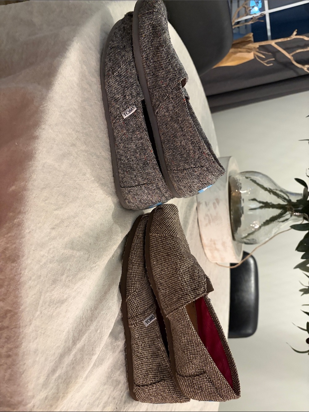 Retro TOMS (had awhile) Classic Slip-Grey/Black and Brown, priced as set of two - Picture 7 of 7